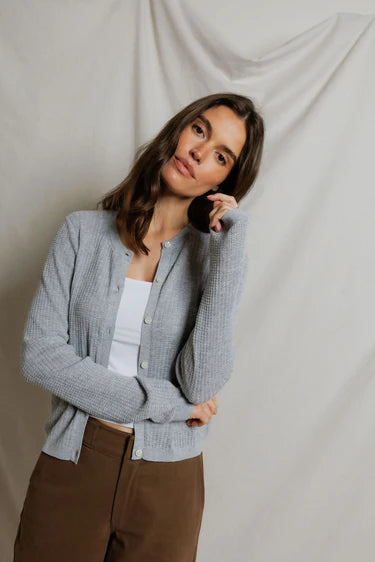 Perfect White Tee Ada Pointelle Cardigan, summer cardigan, lightweight cardigan sweater, women's clothing