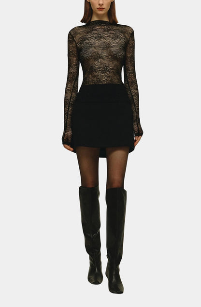 elodie dorothy lace top, lace top, long sleeved top, lace, women's clothing