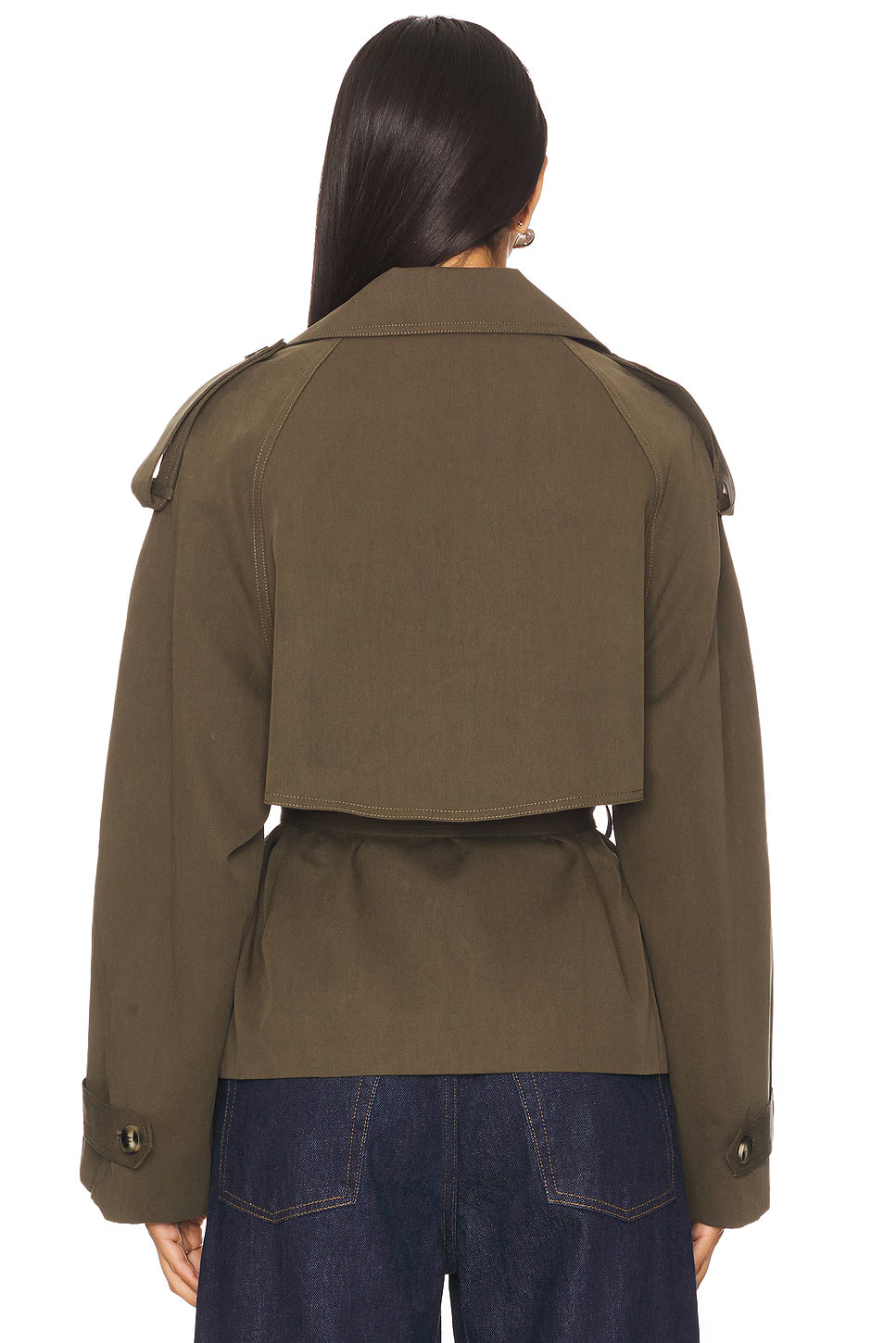 elodie eleanor cropped trench coat, trench coat, short trench coat, coat, women's clothing