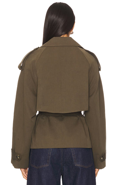 elodie eleanor cropped trench coat, trench coat, short trench coat, coat, women's clothing