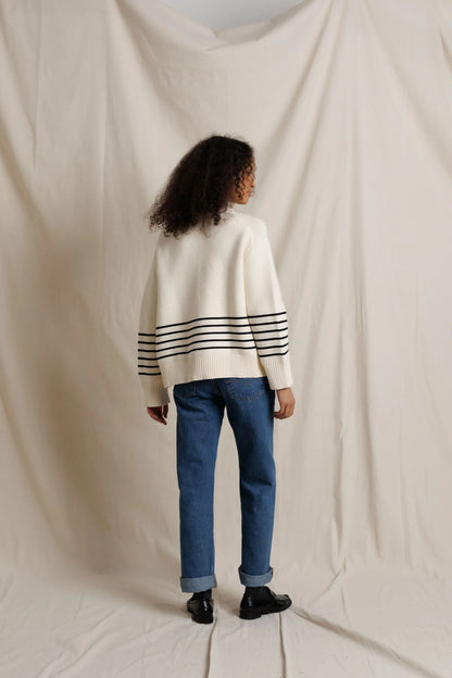 Perfect White Tee Elsie 100% Cotton Turtleneck Sweater