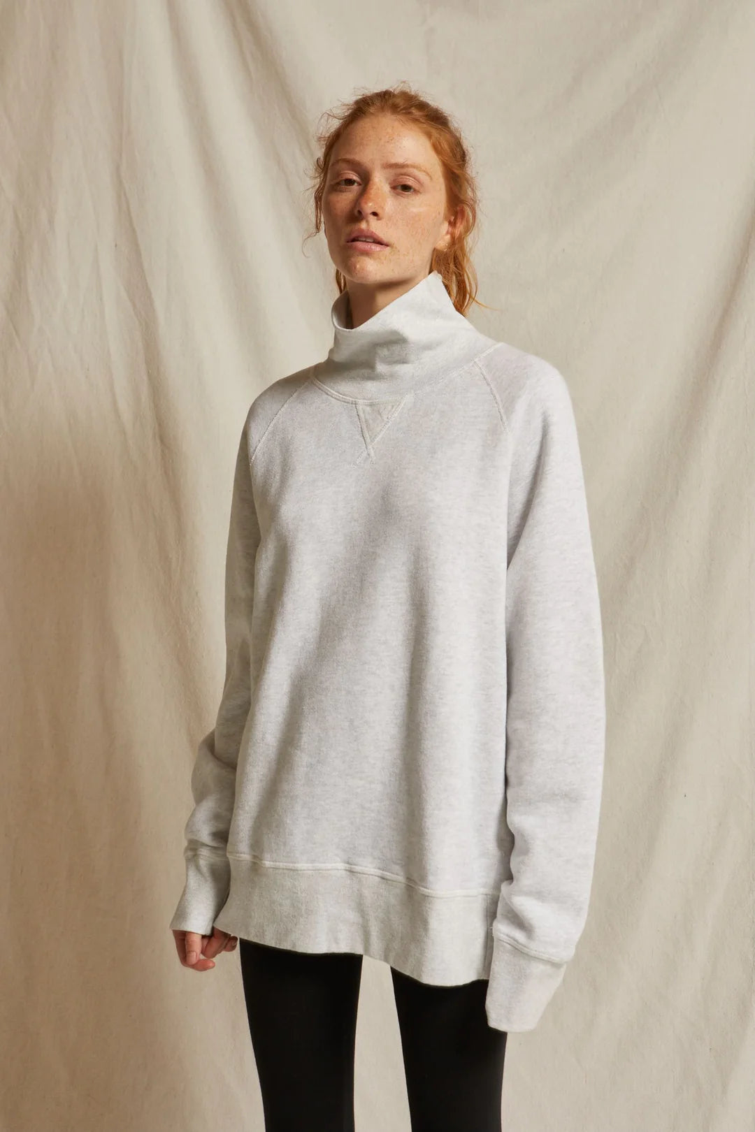 Perfect White Tee Faris Oversized Turtleneck, turtleneck sweatshirt, sweatshirt, sweats, women's clothing