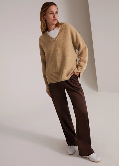 Favorite Daughter The William Sweater, wool cashmere sweater, v-neck sweater, oversized sweater, women's clothing