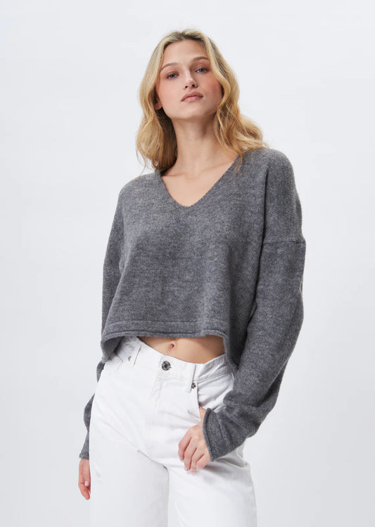 John + Jenn Dalton V-Neck, v-neck sweater, cropped sweater, sweater, women's clothing