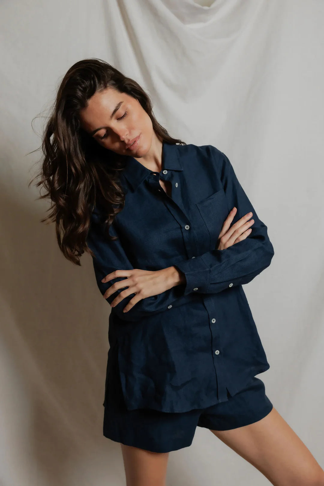 Perfect White Tee Lorelai Linen Button Down, long sleeved button down shirt, shirt, Linen shirt, women's clothing