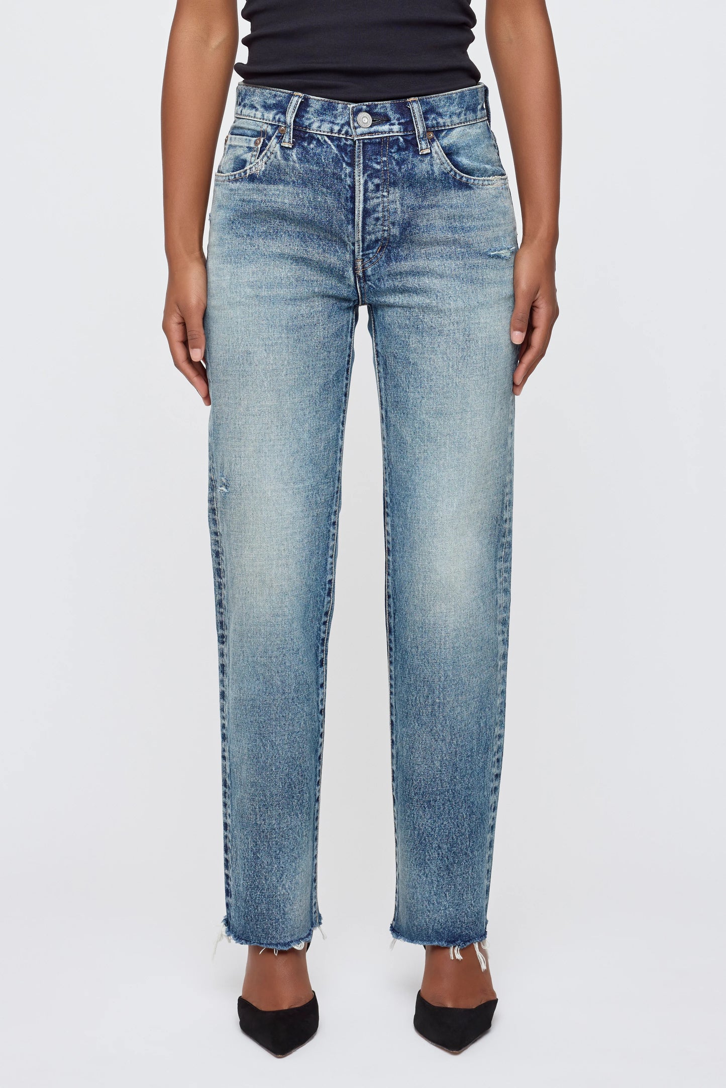 Moussy MV Ravencrest Straight, mid-rise denim, denim jeans, straight jeans, women's clothing