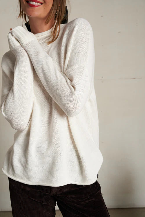 Perfect White Tee Nova Cotton/Cashmere Roll Neck sweater, sweater, cashmere sweater, top, women's clothing