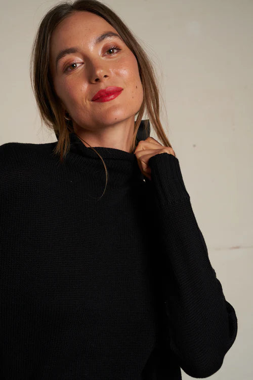 Perfect White Tee Nova Cotton/Cashmere Roll Neck sweater, sweater, cashmere sweater, top, women's clothing