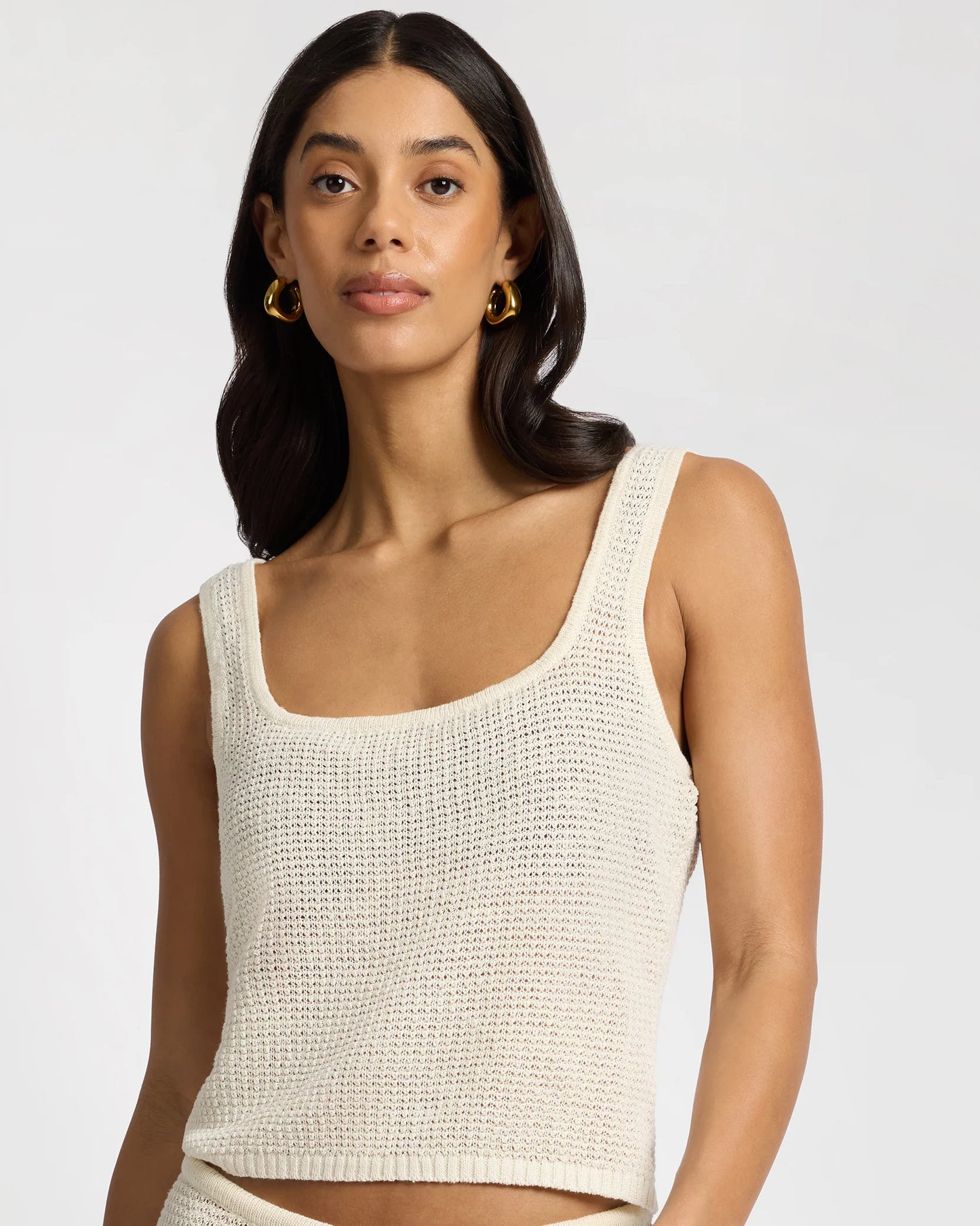onia Knit Square Neck Tank, tank shirt, sleeveless top, matching set, women's clothing