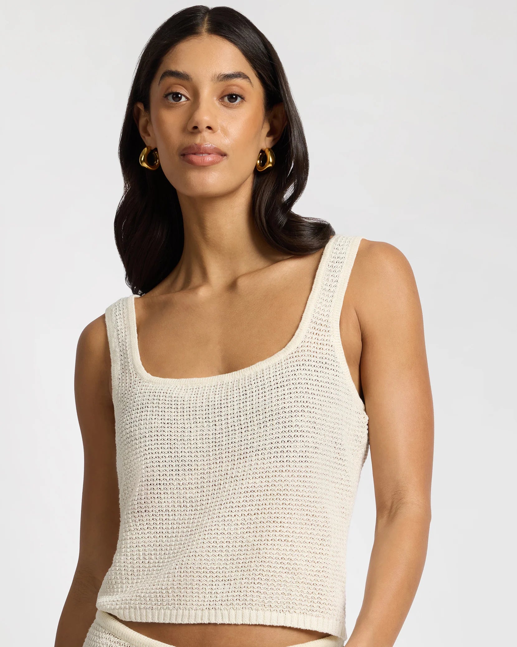 onia Knit Square Neck Tank, tank shirt, sleeveless top, matching set, women's clothing