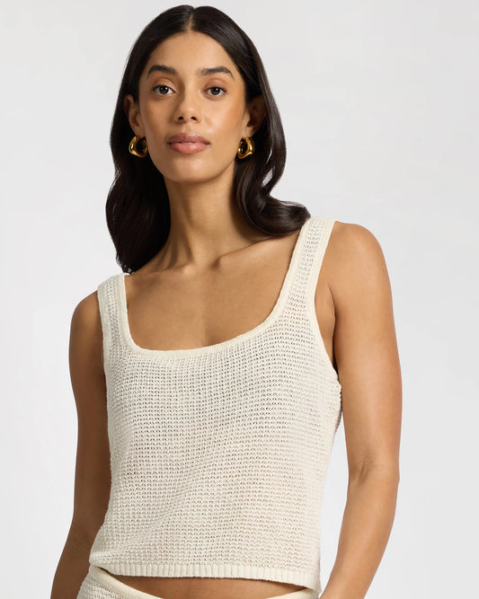 onia Knit Square Neck Tank, tank shirt, sleeveless top, matching set, women's clothing