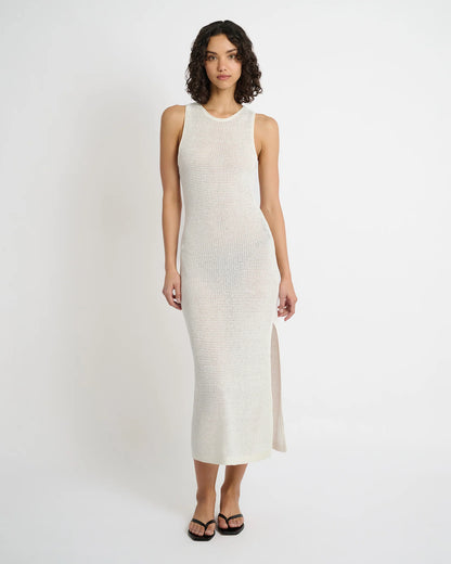 onia Linen Knit Scoop Back Maxi Dress, maxi dress, long dress, sleeveless long dress, women's clothing