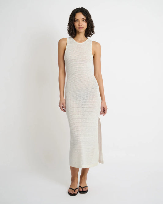 onia Linen Knit Scoop Back Maxi Dress, maxi dress, long dress, sleeveless long dress, women's clothing