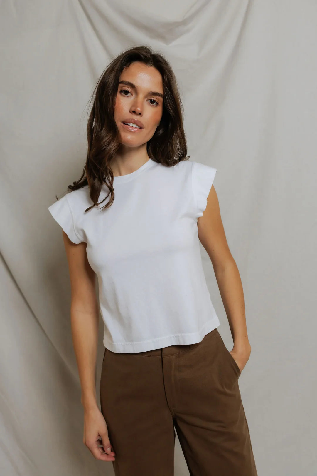 Perfect White Tee Porter S/S Tee, cap sleeved tee, t-shirt, tee shirt, women's clothing
