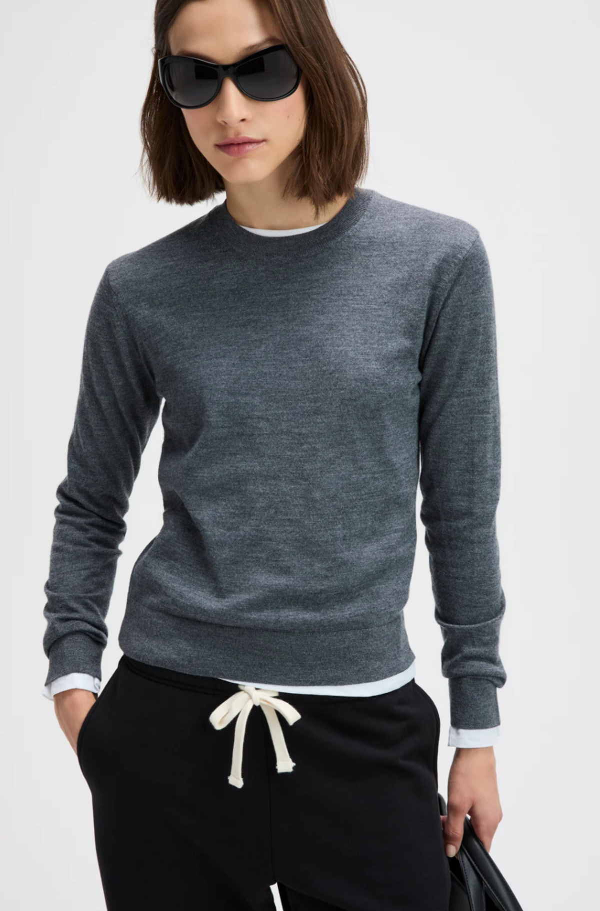 soldout.nyc The Refined Ribbed Crew, long sleeved crew neck shirt, women's clothing