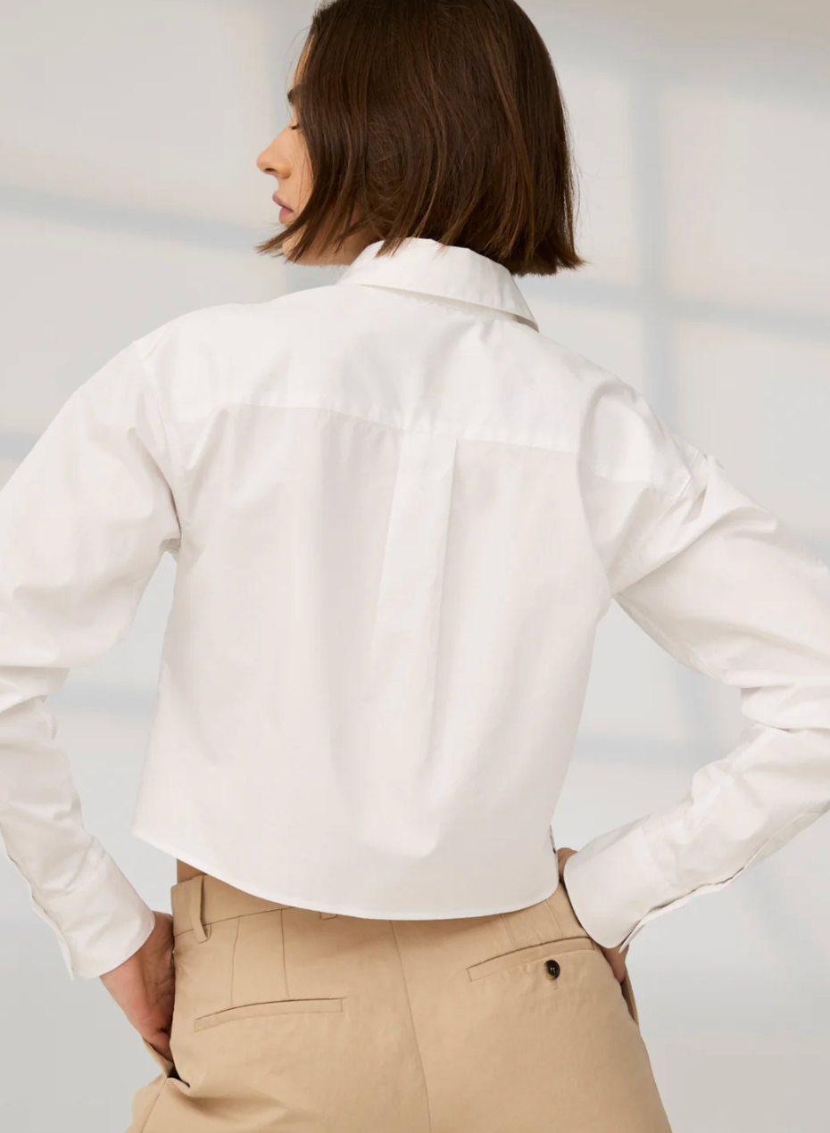 soldout.nyc The Cropped Everything Shirt, button down shirt, cropped button down, long sleeved shirt, women's clothing