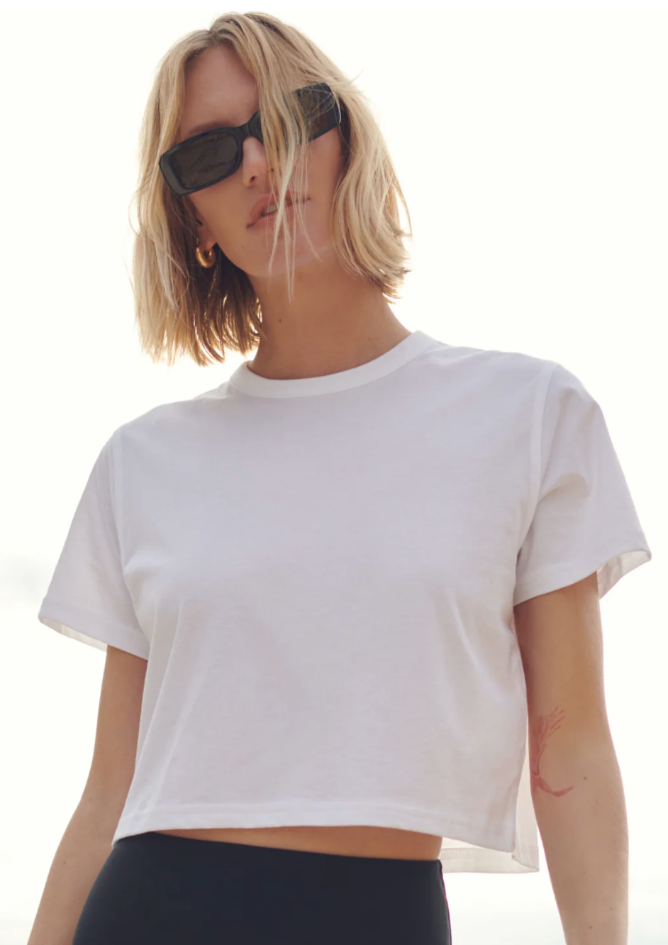 soldout.nyc The Cropped Perfect Tee, cropped t-shirt, white tee, shirt, women's clothing
