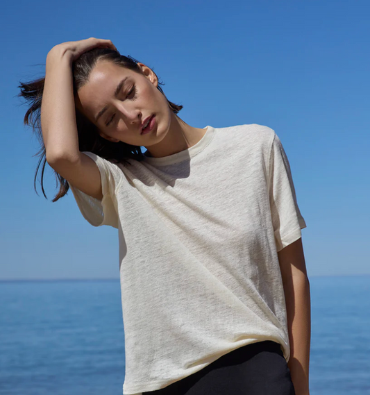 soldout.nyc The Linen Perfect Tee, linen tshirt, t-shirt, tee shirt, linen, women's clothing