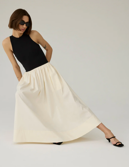 soldout.nyc The RSVP Dress, tank dress, black and cream dress, sundress, sun dress, midi dress, women's clothing