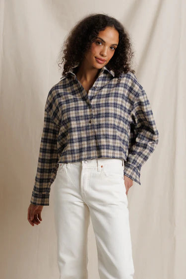 Perfect White Tee Tate Button Down, long sleeved button down shirt, classic flannel shirt, women's clothing