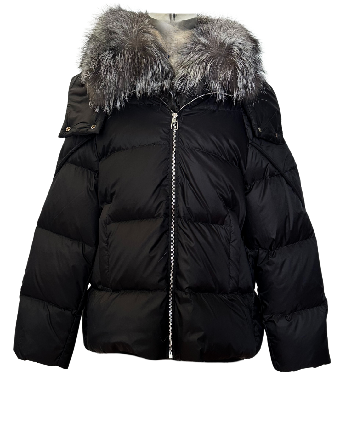 Linda Richards Down and Silver Fox Jacket, outerwear, puffer jacket, fur jacket, women's clothing