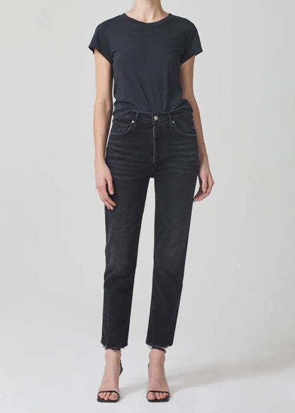 Citizen of Humanity Jolene, jeans, denim, high-rise jean, slim-leg denim, denim jeans, black jeans, women's clothing