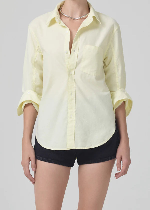 Citizen of Humanity Kayla Shrunken Shirt, button down shirt, oxford shirt, shirt, women's clothing