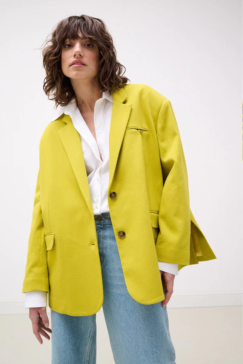 CHPTR-S Stand Out Oversized Blazer, blazer, yellow blazer, coat, women's clothing