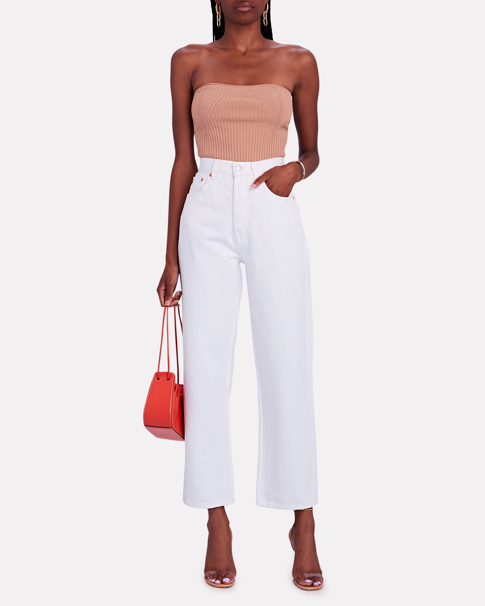 RE/DONE 90's White Crop Low Slung White